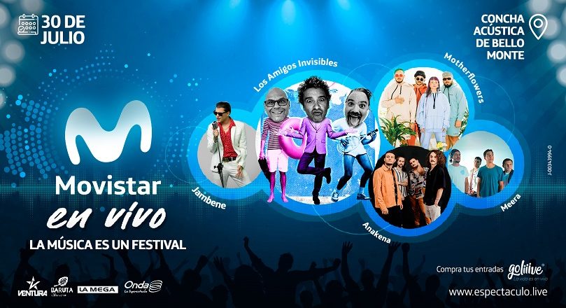 “Movistar en vivo” pondrá a vibrar a Caracas el 30 de julio