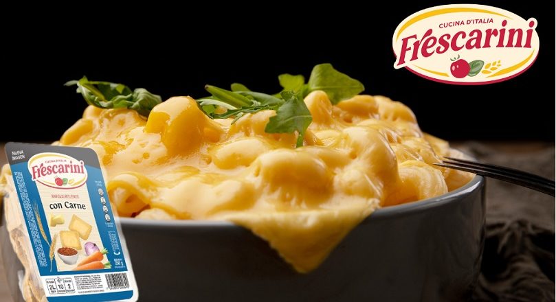 Día del Queso Cheddar con deliciosos raviolis FrescariniTM gratinados